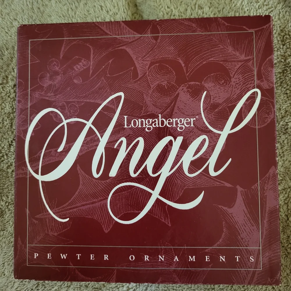 Longaberger Silver Tone Angel Christmas Ornaments (Silver, Black, Red)
